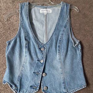 aritzia denim vest